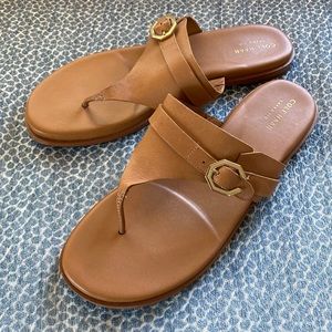 Cole Haan Beige Leather Flip Flop Sandals - Sz 9.5
